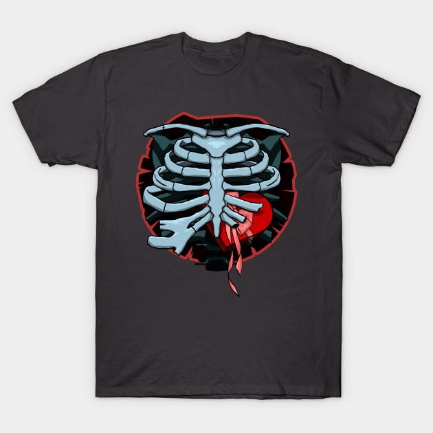 Candy heart ribcage T-Shirt by CrimsonsDesign